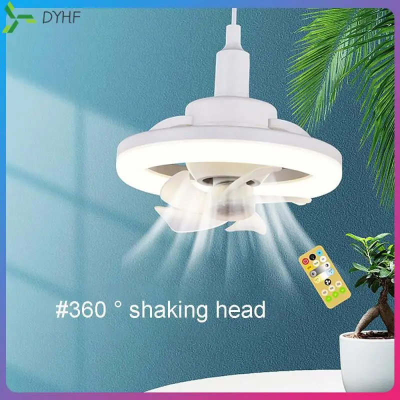 

Remote Control Fan Perfect For A Bedroom Or Study 360 Rotating Fan Light Adjustable Brightness And Color 360 Degree Rotation