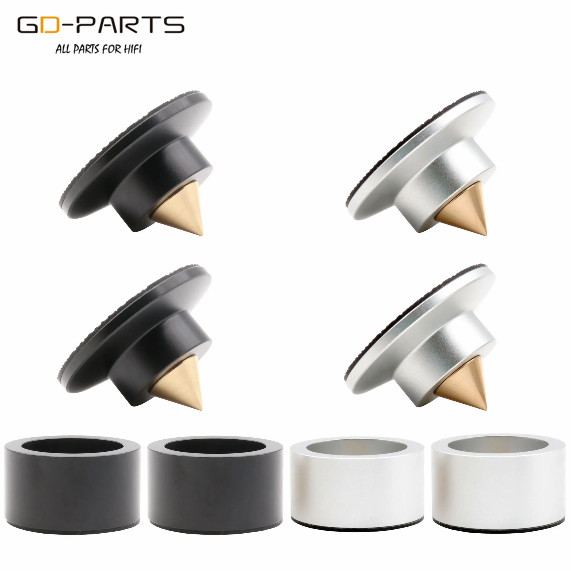 4x 316LSS Speaker Anti-Shock Spike Stand Isolation Feet Speaker