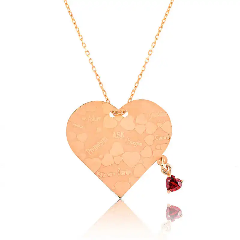 

Tevuli 925 Sterling Silver Heart Love Words Lady Necklace