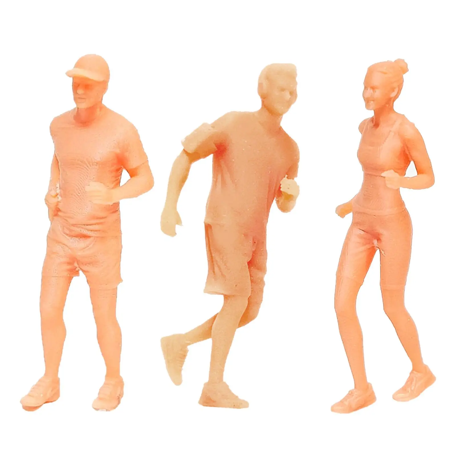 

1/64 Unpainted Running Figure S Gauge Micro Landscape Miniature Scenes Decor