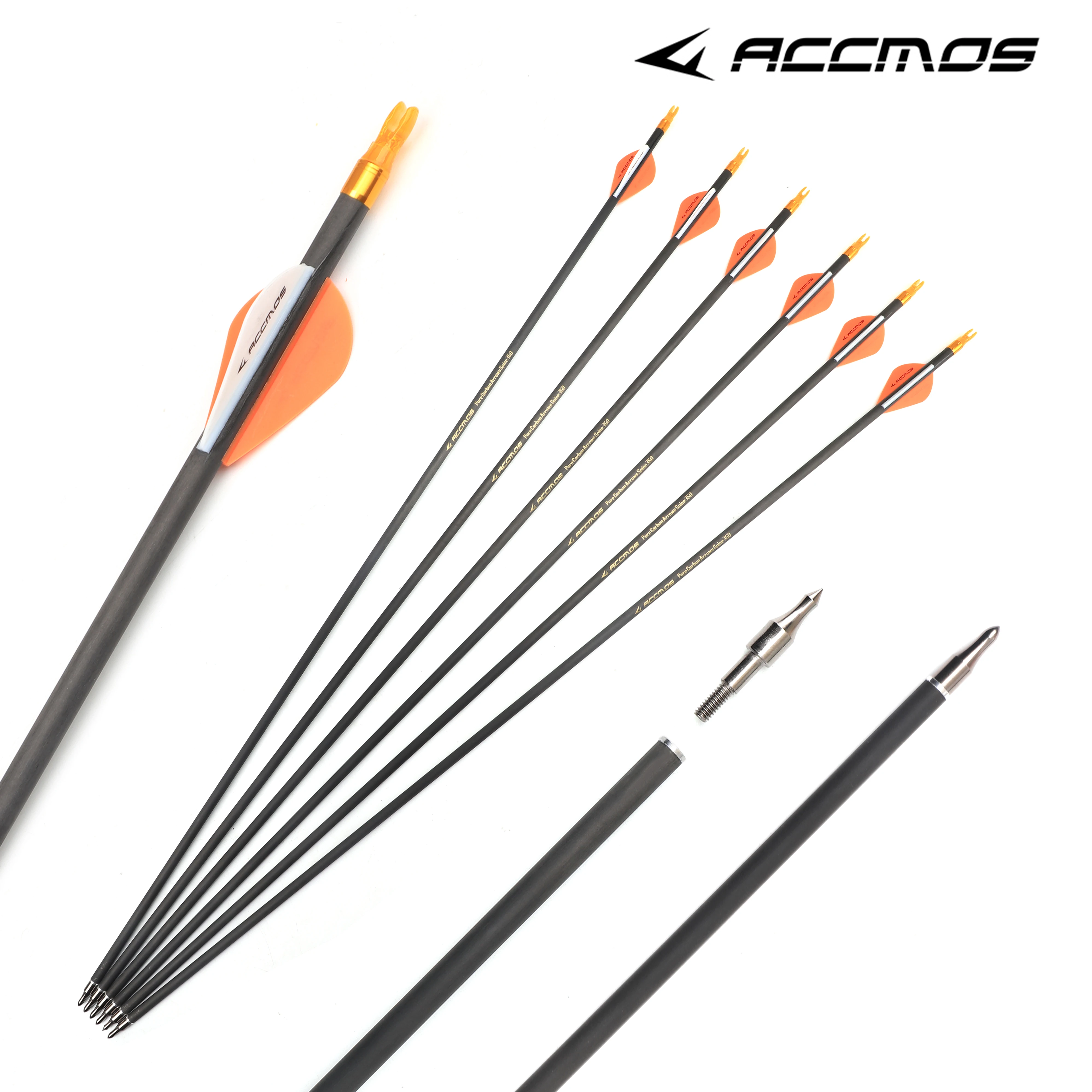 Archery Arrows Archery Arrowhead 12pc 28 30inch ID 6.2mm Pure Carbon Arrow Removable Arrowhead