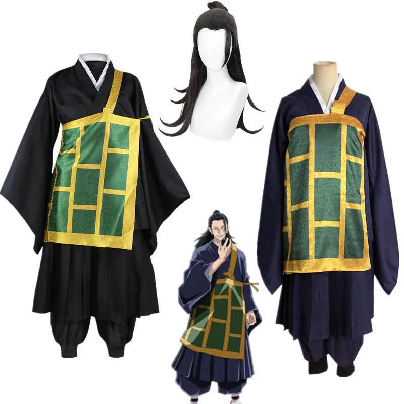 

Anime Jujutsu Kaisen Geto Suguru Cosplay Costume Kimono Black Blue Japanese Uniform Halloween Christmas Party Clothes