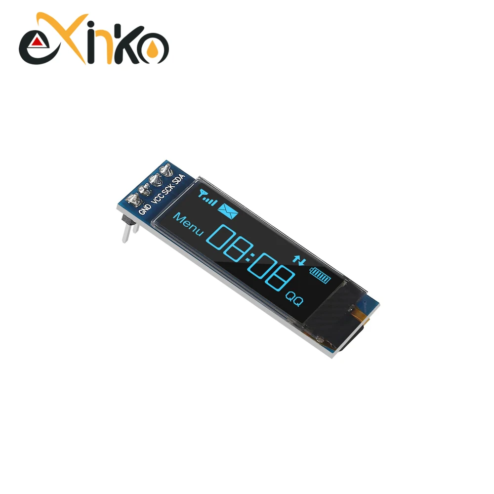 1-10pcs 0.91 inch OLED display module white/blue OLED 128X32 LCD LED Display SSD1306 12832 0.91 IIC i2C Communicate for ardunio 4