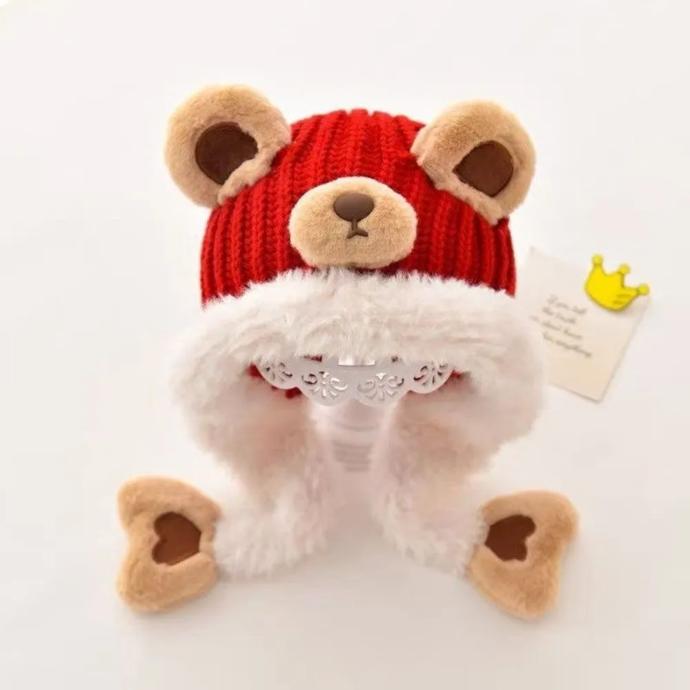 Warm Winter Knitted Hooded Hat for Kids