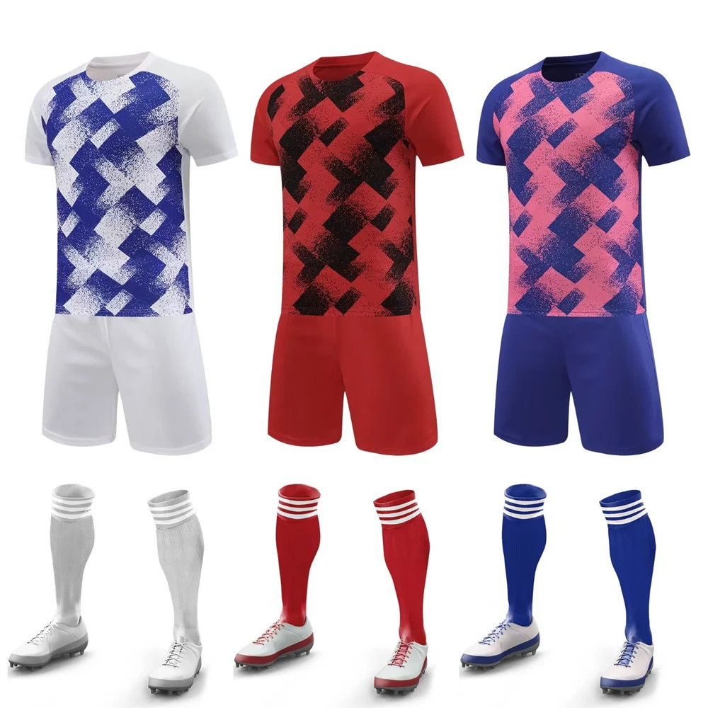 24/25 American children's clothing boy girl Fans shirt Training wear games Football Jersey sport Men Kids Kit Tops and shorts c