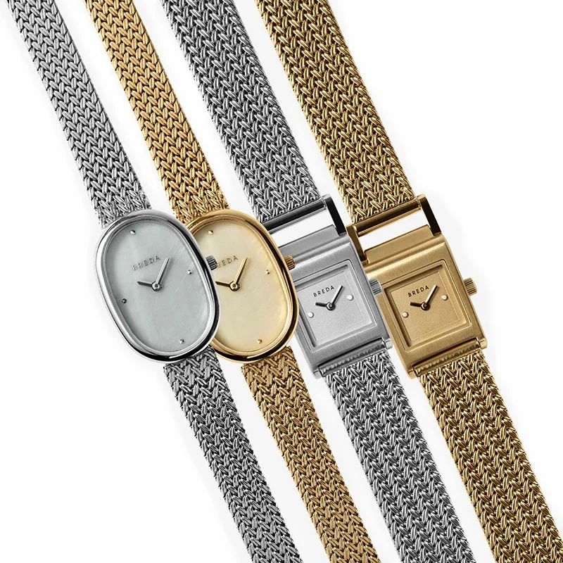 Bredan Oval Watch Women's Small and Luxury Retro European and American Personalized Quartz Fritillaria Dial