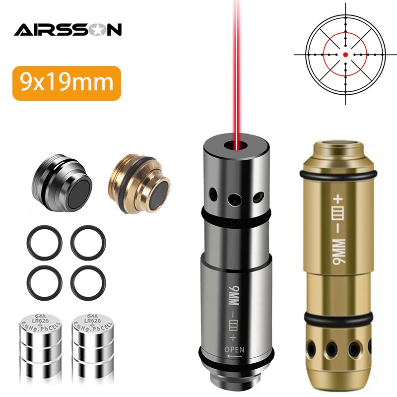 9mm Laser Training Bullet Dry Fire Laser Trainer Cartridge for Airsoft Pistol Shooting Hunting Red Dot Training Ammunition
