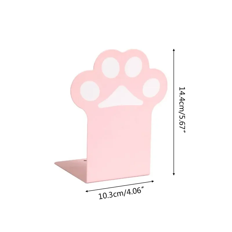 Creative Cat Paw Bookends Kawaii Anti-skid Book Organizer Desktop Book Support 2pcs book organizer book holder book stand