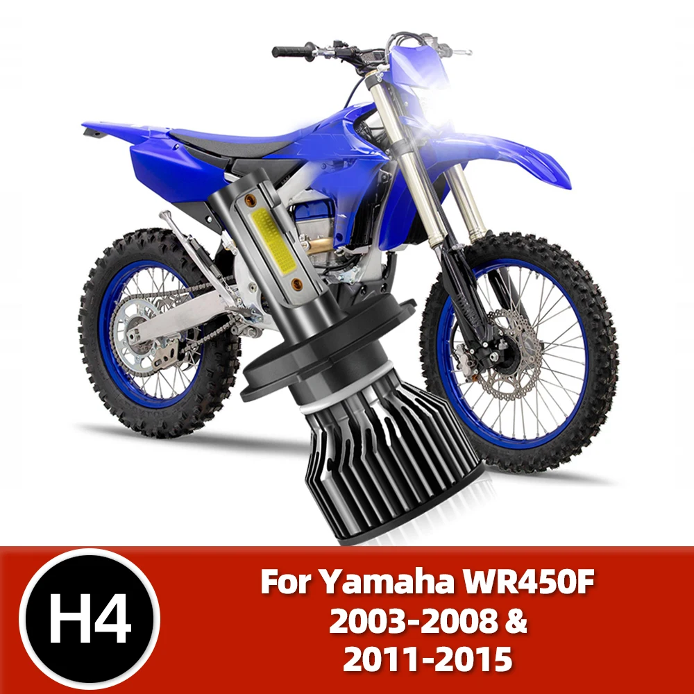 

LED H4 Hi/Lo фара мотоцикла 4800LM/лампа для Yamaha WR450F 2003 2004 2005 2006 2007 2008 & 2011-2015 Замена фары