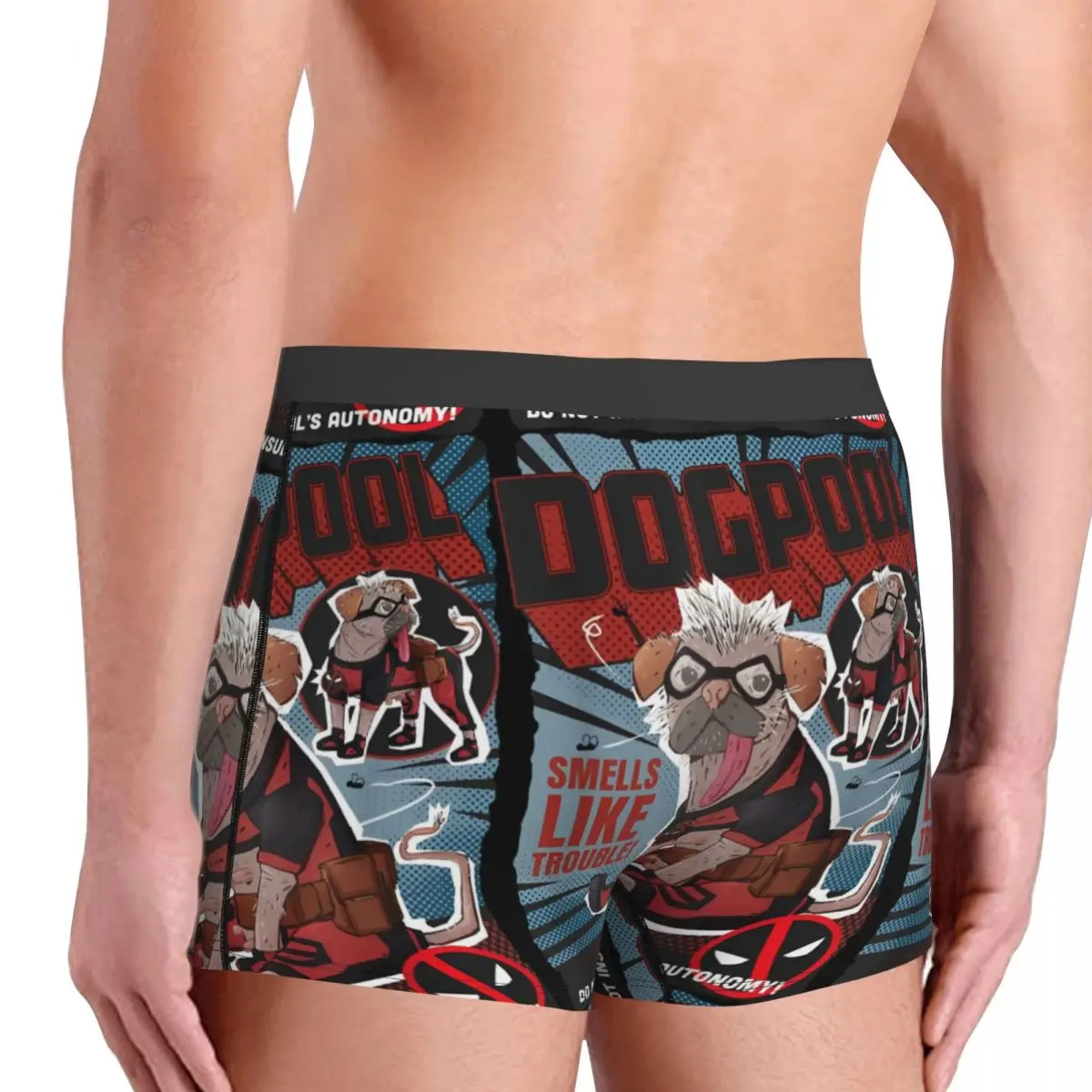 Deadpool & Wolverine Dogpool Doodle Comic Accessories Boxers Shorts Funny Underwear Boxer Pants Gag Gifts For Men 4