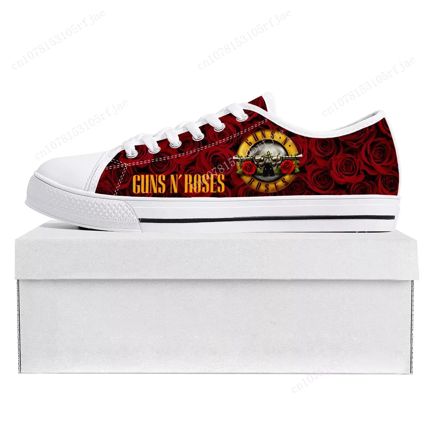 

Guns N Roses Heavy Metal Rock Band Low Top High Quality Sneakers Mens Womens Teenager Canvas Sneaker Couple Shoes Custom Shoe