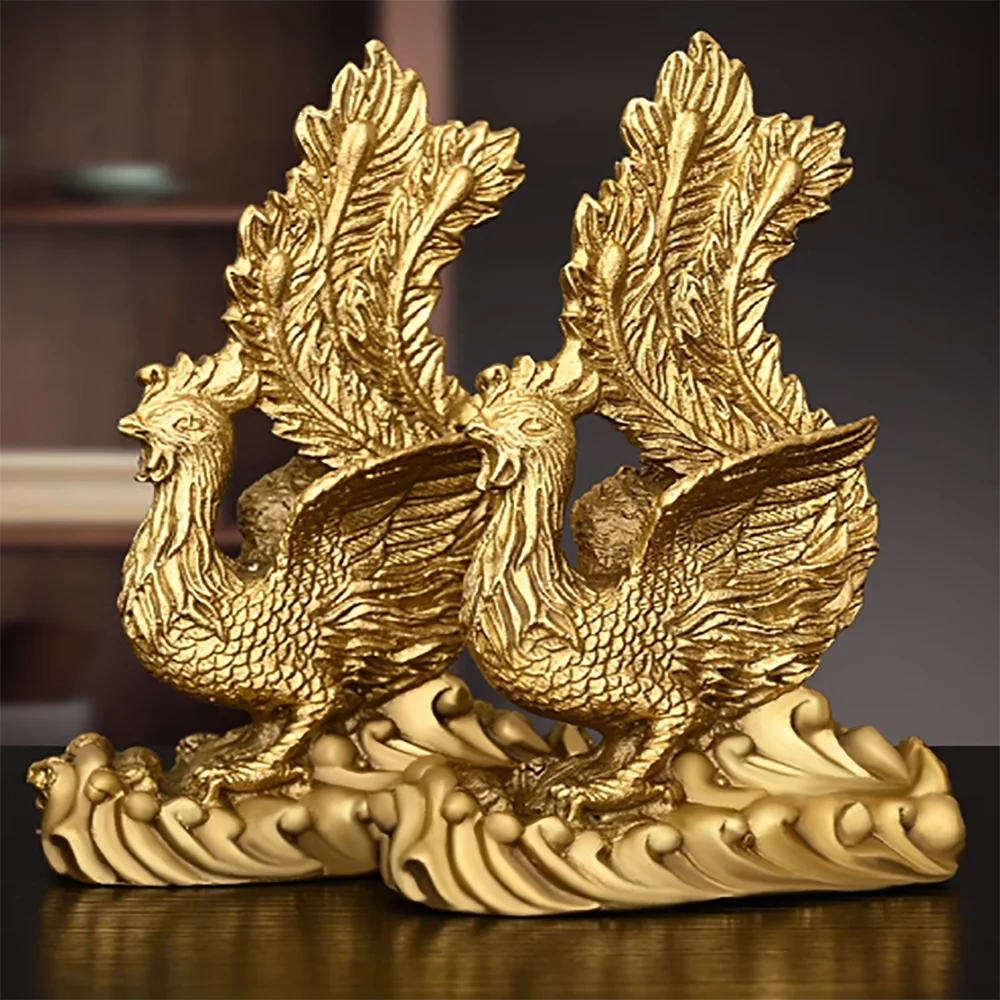 

Brass Phoenix Dragon Phoenix Chengxiang Living Room Office Bedroom Phoenix mascot Home Decoration