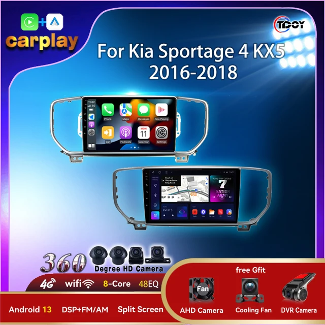 Car Radio Multimedia Automotive For Kia Sportage 4 KX5 2016-2018 Carplay Android Auto Radio Video Bluetooth WIFI GPS Car Stereo