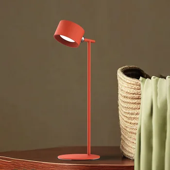 LED RGB 휴대용 책상 램프, 360 도 회전 USB 충전식, 펀치 프리 마그네틱 흡입 벽 램프, 독서 침대 옆 야간 램프