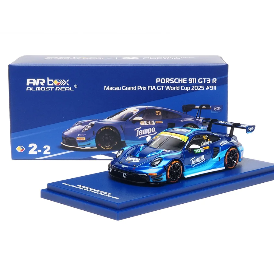 AR BOX diecast model 1/64 911 GT3 R 2025 car model static Ornament