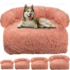 Washable blanket Sofa cover Large dog bed Sofa plush dog pet House sofa cushion plush warm kennel pet cat puppy cushion 2