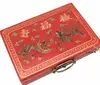 Chinese style antique Fu Lu Shou mahjong tiles Equipped with antique leather box 3