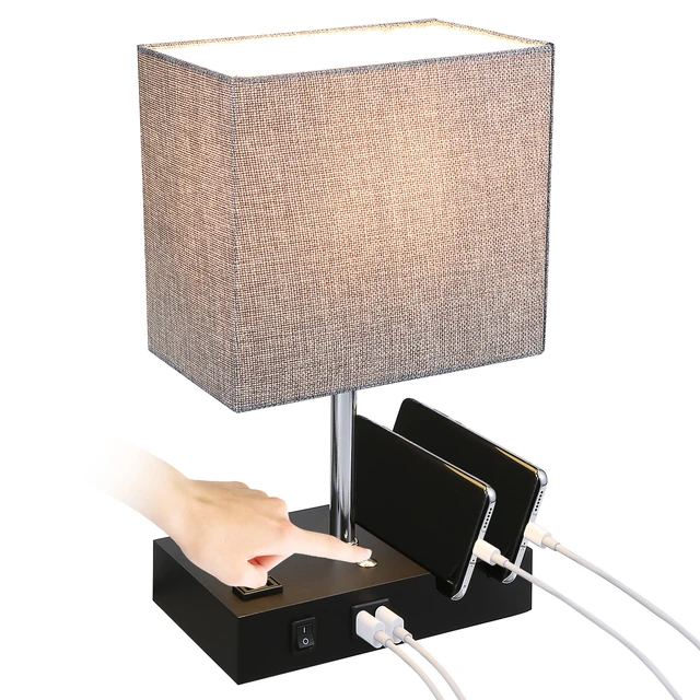 Lampe de table LED à interrupteur tactile moderne, 3 modes, intensité  variable pour chambre à coucher, chevet, protection des yeux, lecture,  veilleuse, lampe de bureau LED USB - AliExpress