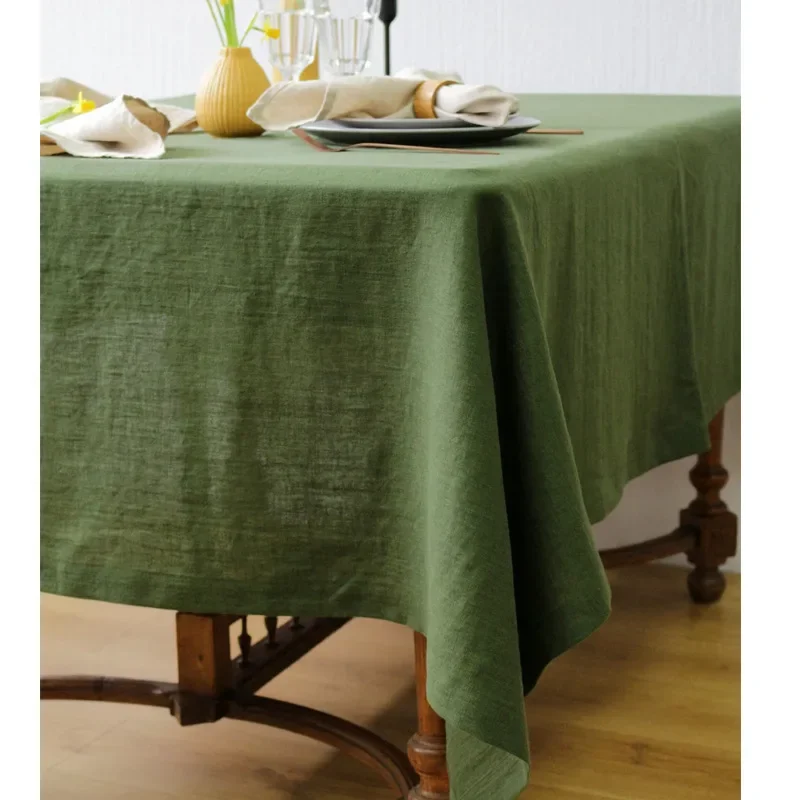 thumbnail image 1 of Mantel de lino 100% puro para el hogar, cubierta de mesa de lino Natural rectangular clásica para comedor, fiesta, vacaciones, decoración de cocina, 1 of 5