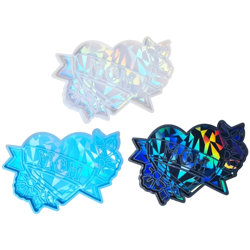 

Силиконовая форма ручной работы для кристалла, брелок в форме сердца для мамы, кулон, полимерная форма