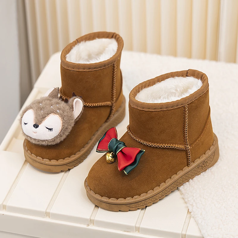 Cotton Thermal Snow Boots for Kids Winter