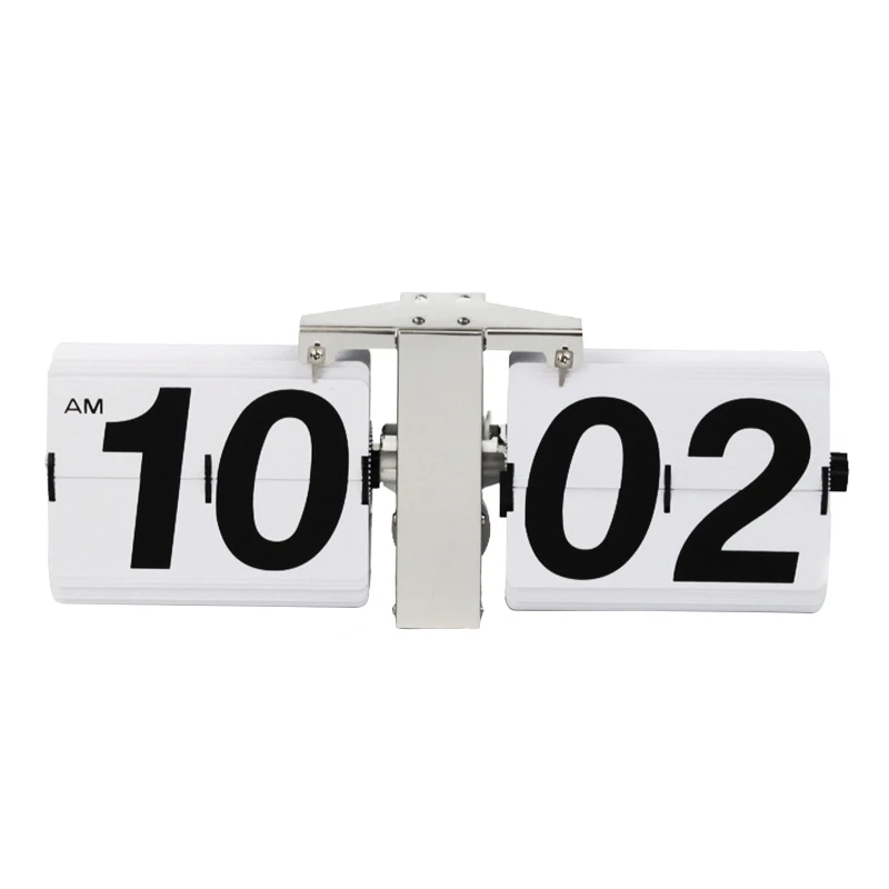 Flip Desk Clock Auto Flip Wall Mount  Powered Large Numbers Home Decor R7UB 2