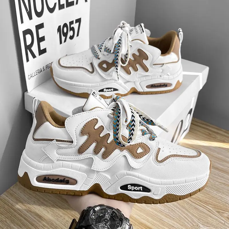 

Сезон весна-осень, новинка, Лидер продаж, модная универсальная повседневная спортивная обувь, Классическая прочная и дышащая Спортивная обувь на толстой подошве