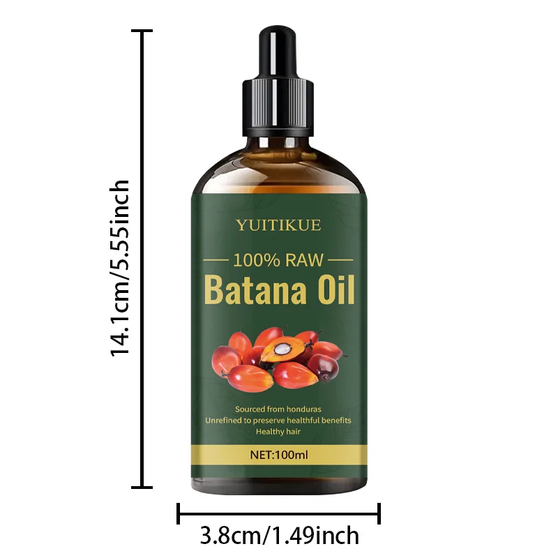YUITIKUE 100ml Batana Hair Oil is suitable for moisturizing hair, smoothing dry and coarse hair, adding shine and smoothing hair