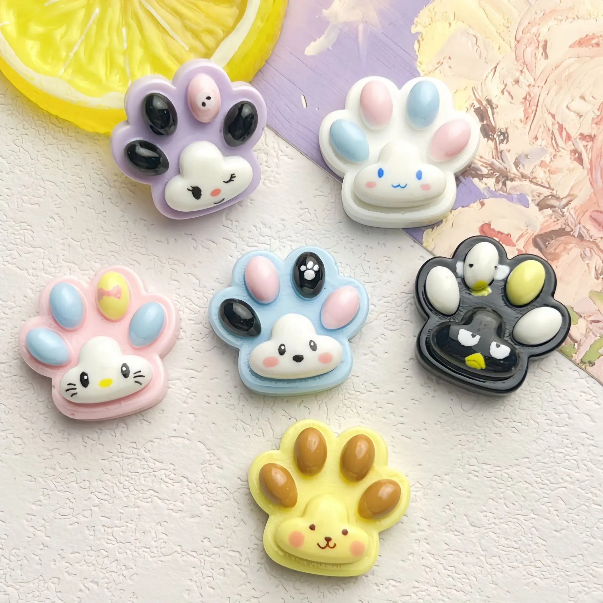 

5 шт., Мультяшные полимерные аксессуары sanrio paw