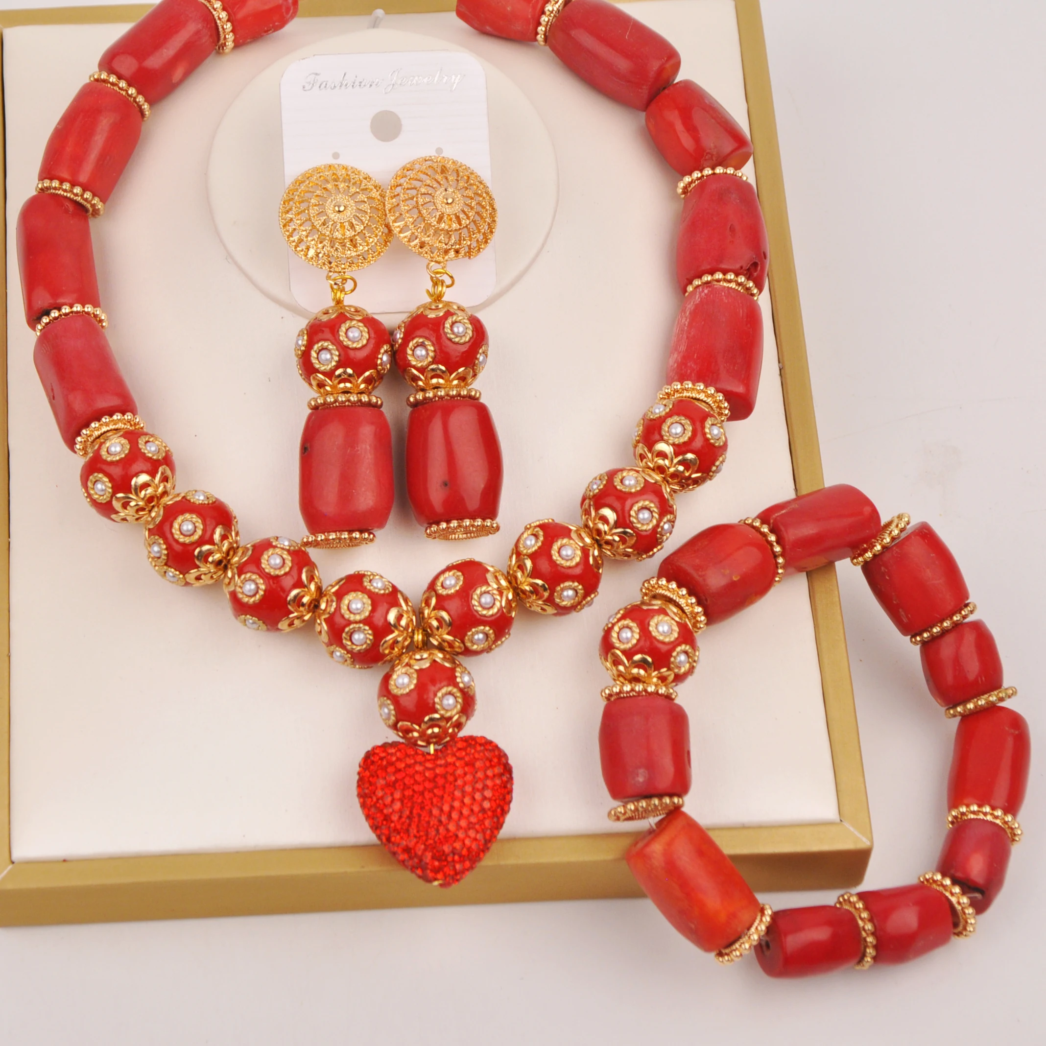 red-nigerian-wedding-african-coral-bead-bridal-jewelry-sets