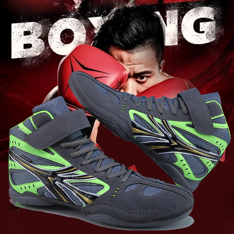 Professional Unisex Boxing Shoes Breathable Wear-Resistant Non-Slip Wrestling Shoes Fighting Sneakers Gym Training Footwear