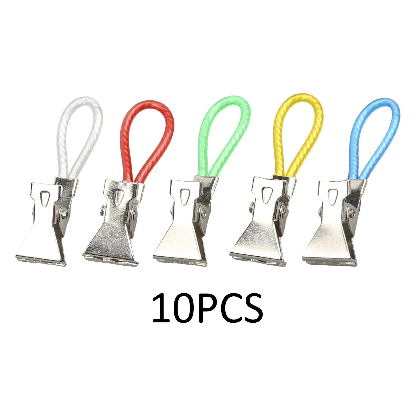 

10x Tea Towel Hanging Clips Towels Clips with Hanging Loop for Dish Towels Tea Towels Small Clothes Shower Curtain Oven Mitts