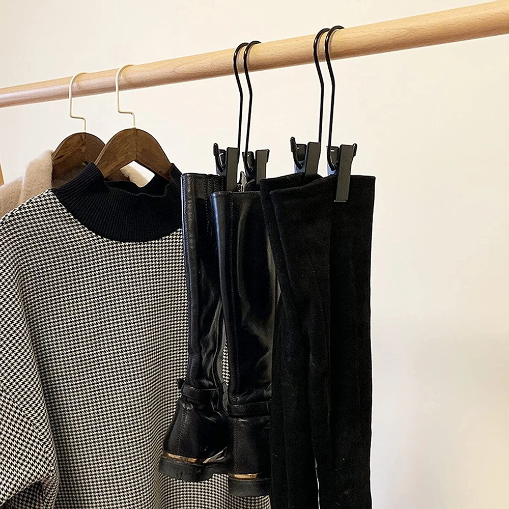 Gancho portátil para zapatos, Clips de acero para botas, organizador de armario, perchas, Clip de viaje, ropa el hogar, colgador de pantalones toalla -
