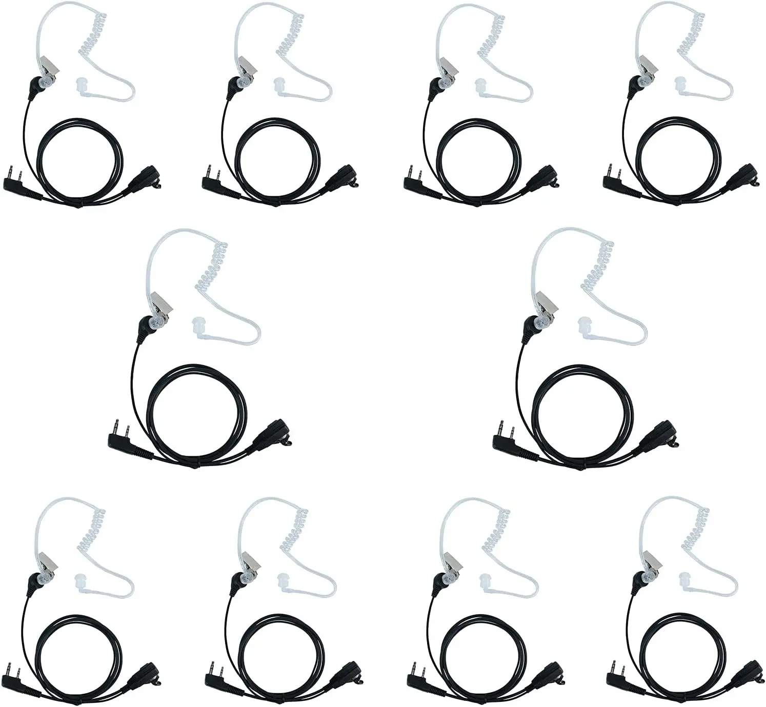 RISENKE-Frequency Radio Kit for Security Hearing Aids and Headphones, Security Headphones, Audio Frequency, 10 Pack