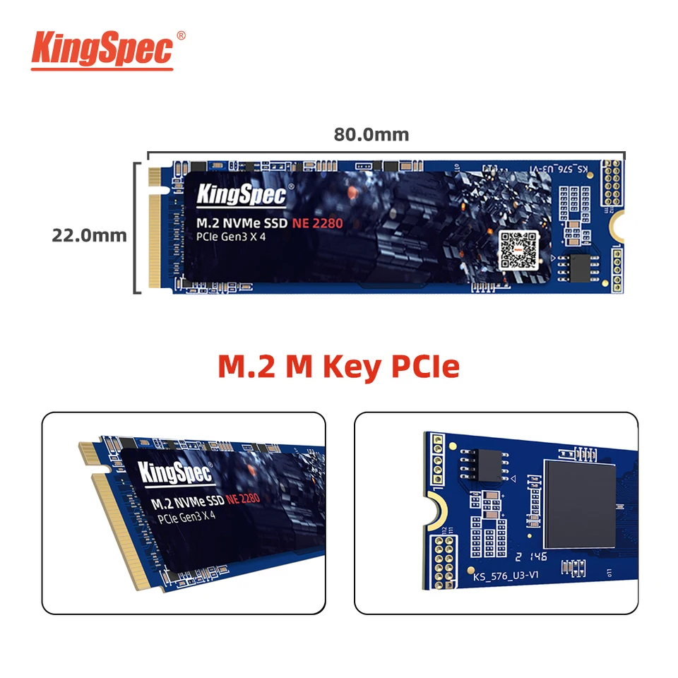KingSpec-M.2 nvme-内蔵SSD,2280インチ,SATA 128容量,512GB, 256GB