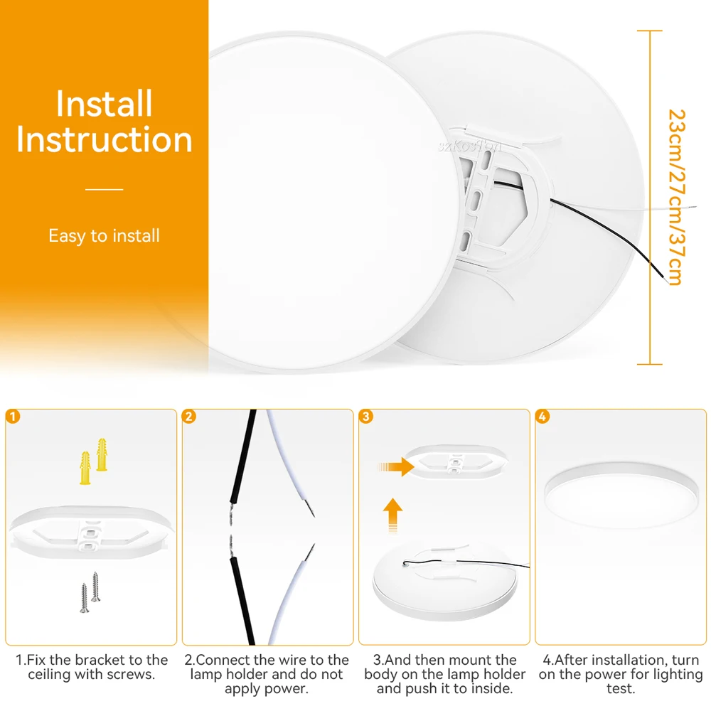 LED Ceiling Light 220V Ultra Thin Modern for Living Room Bathroom Bedroom Kitchen Decor Surface Mounted