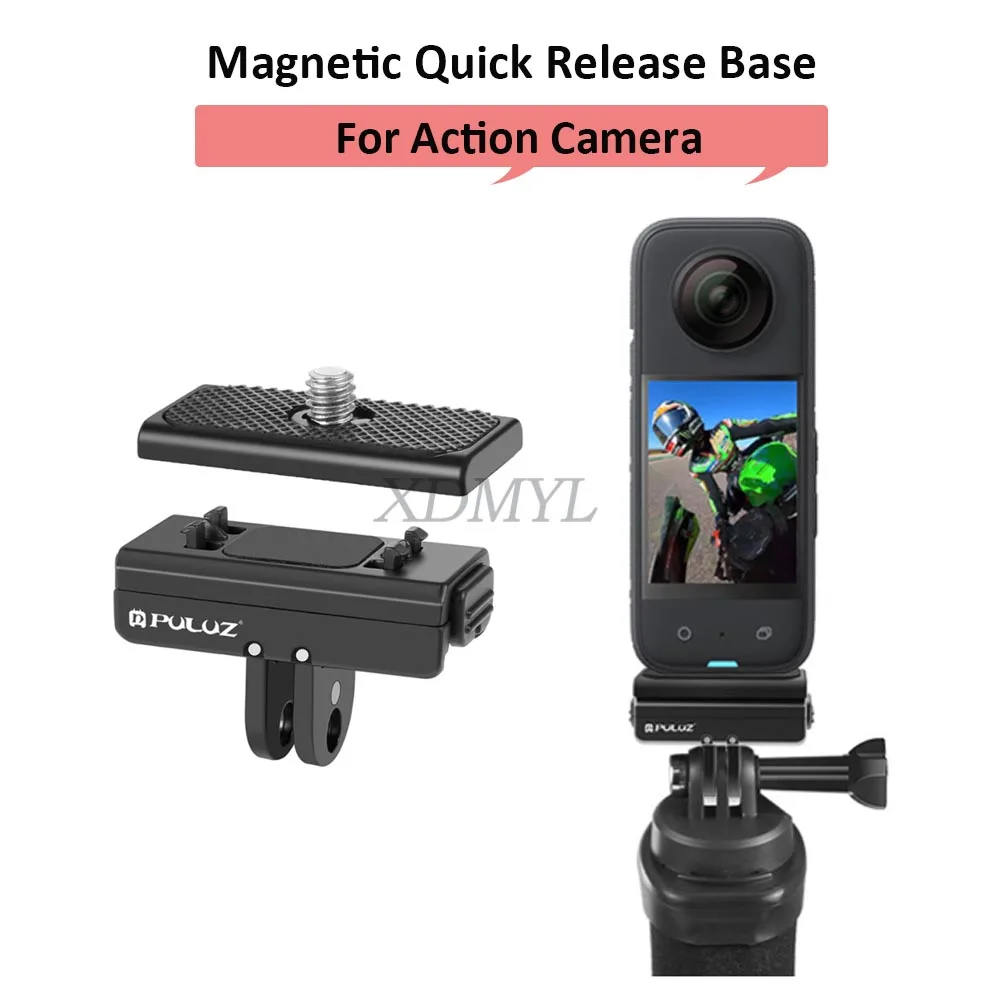 

Quick Release Mount Magnetic Adapter For Insta360 Ace/ProX4/X3/Action 4/3/GoPro Riding Holder Interface Adapter Accessories