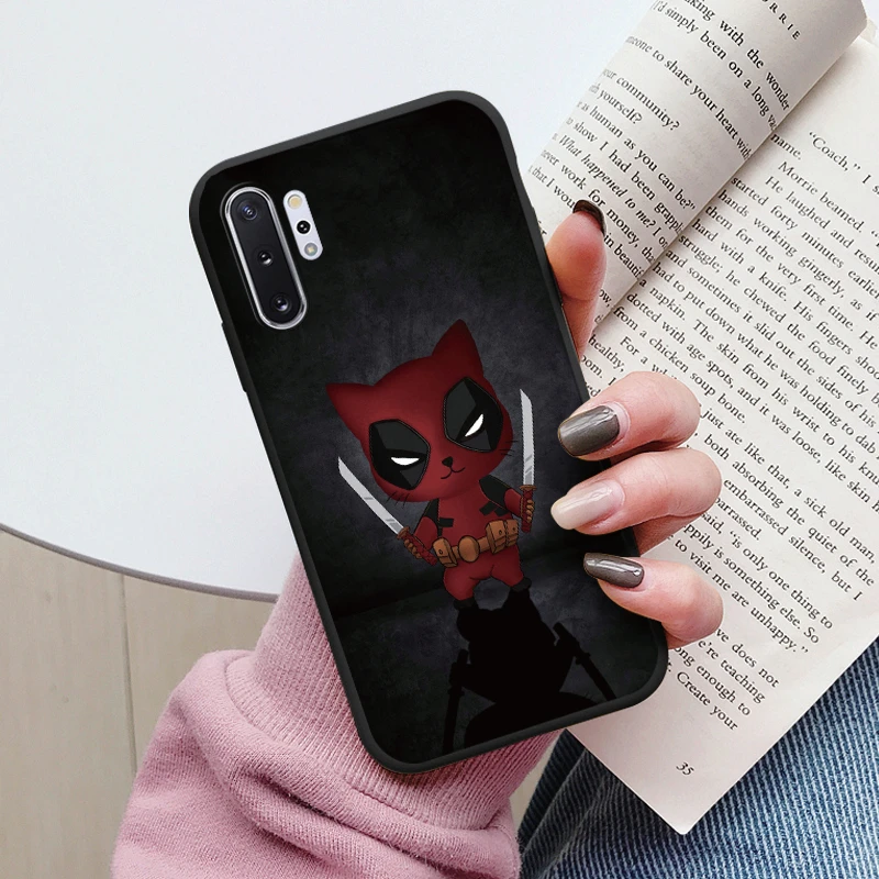 Charming Cartoons Heart Cat Soft TPU Shockproof Phone Case for Samsung Galaxy Note 10 Series