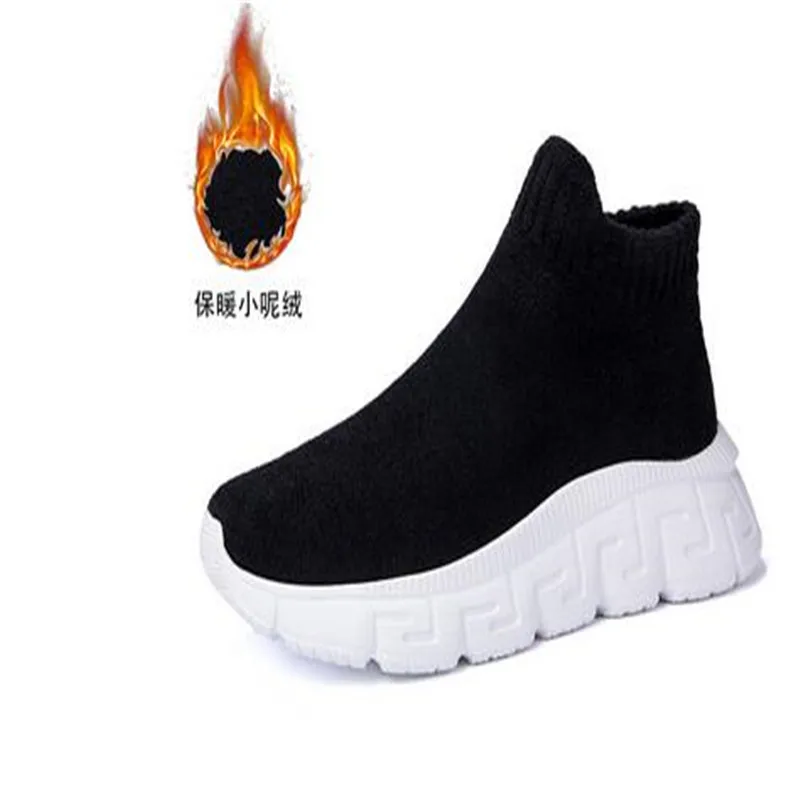 2023 New Autumn High Quality Winter Women Shoes Sneakers Couples Flying Knitted Nylon Suede Cotton Shoes Women Men Casual Shoes