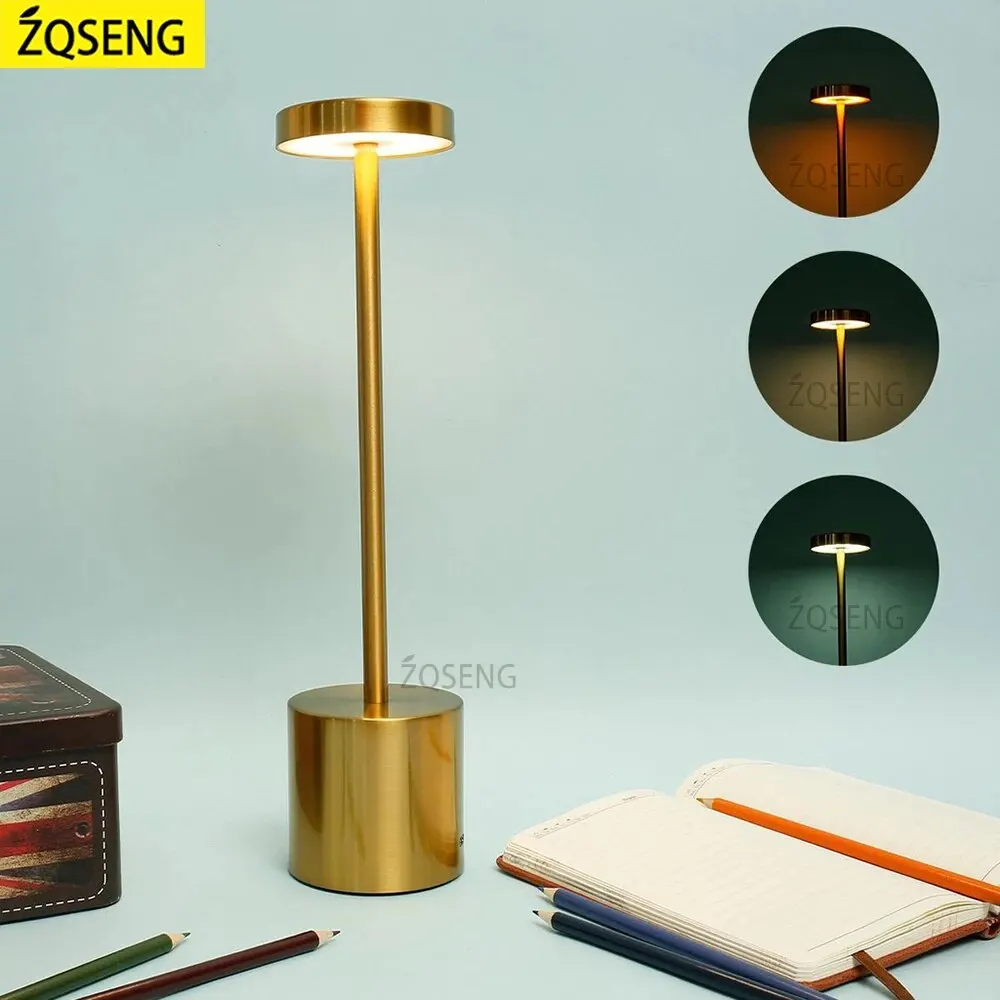 Table Lamp Rechargeable LED Touch Sensor Wireless Reading For Restaurant Hotel Bar Bedroom Decor