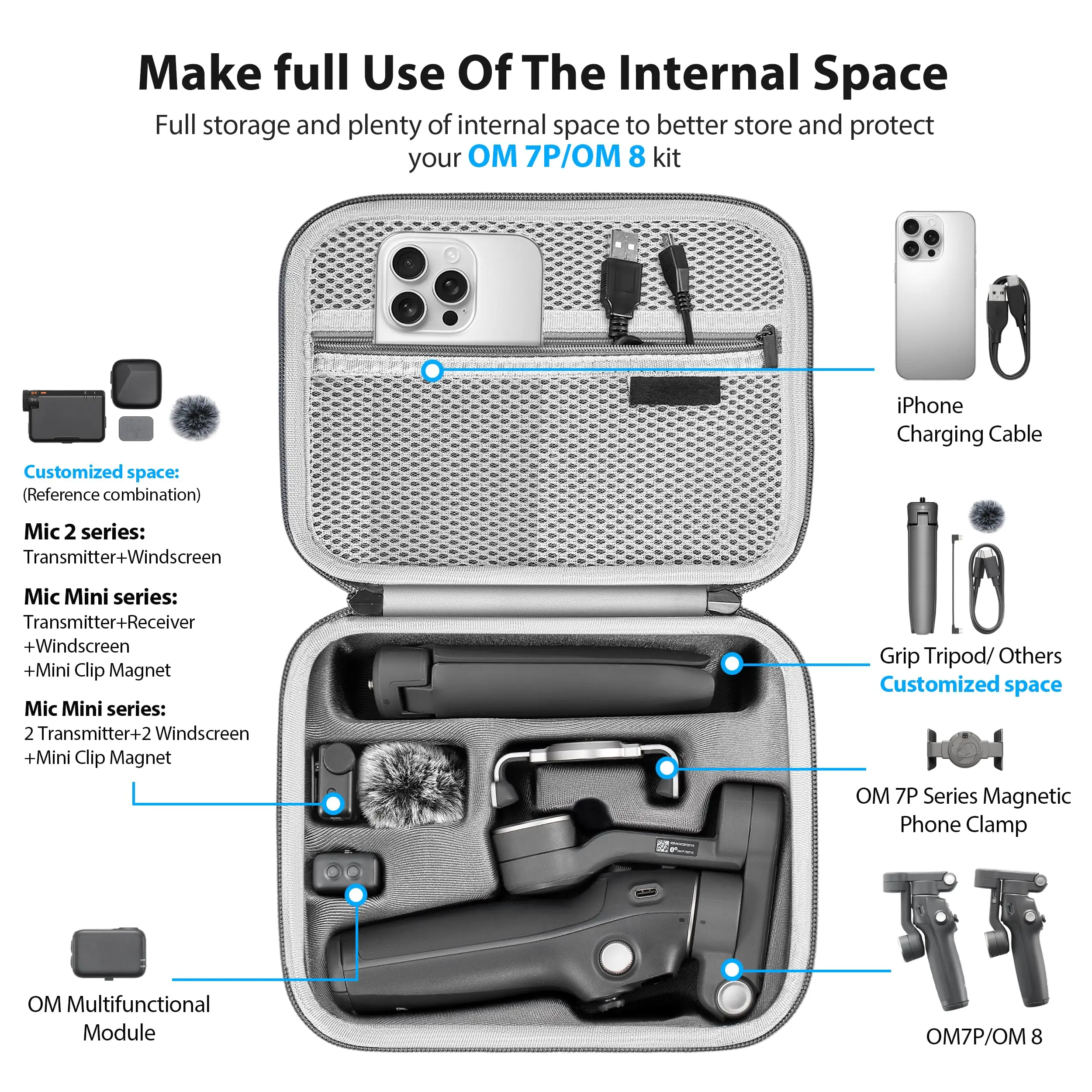 Compact PU Shoulder Bag for Gimbal Stabilizer Accessories