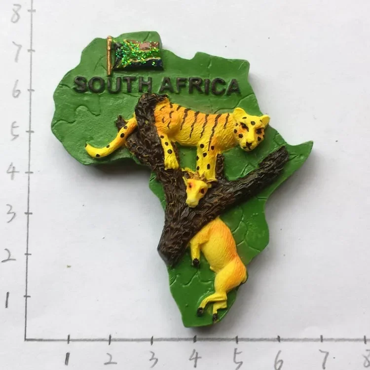 Magnete Frigorifero 3D Sudafrica: Taxi Souvenir Da Viaggio, Regalo Originale Per Collezione (8x5 Cm)