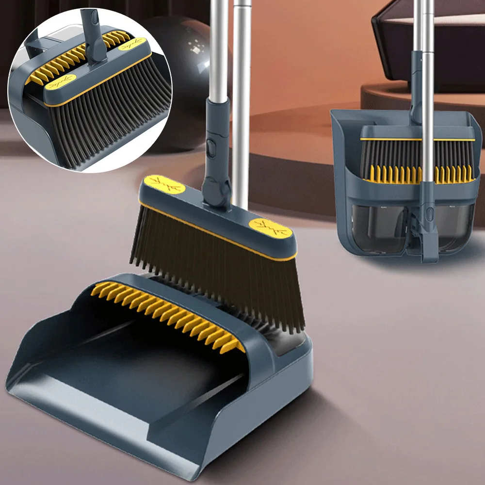 TreeLen Besen & Kehrschaufel Set - Praktisches Reinigungsset Für Haushalt & Garten