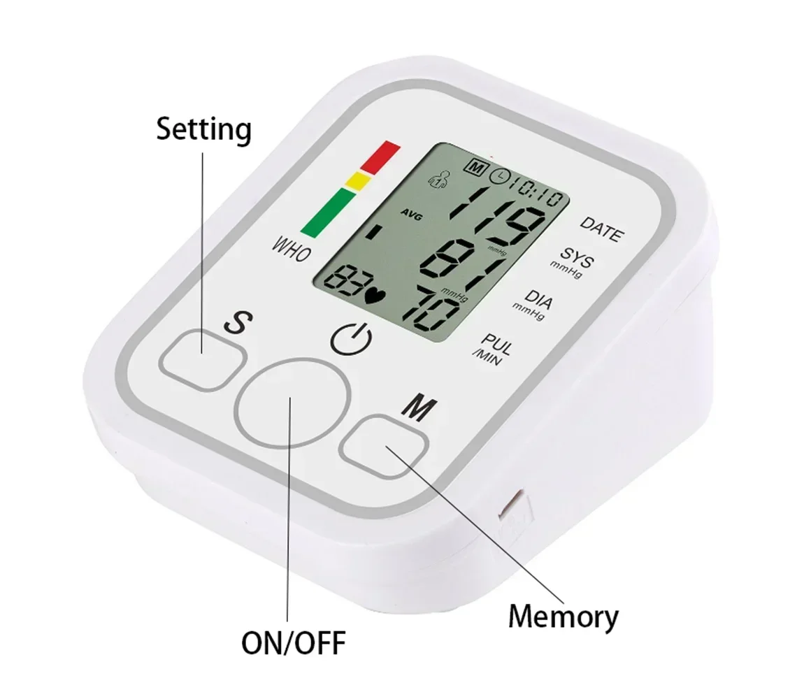 New Medical Digital Arm Blood Pressure Monitor Accurate Readings Health Tracking,Blood Glucose Meter & Blood Oxygen Meter Sets