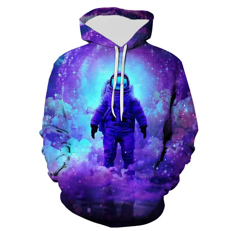 thumbnail image 1 of Sudadera con capucha con estampado de astronauta, universo, espacio, galaxia, para hombres y niños, sudaderas de manga larga, chaqueta genial de gran tamaño para hombre, 1 of 5