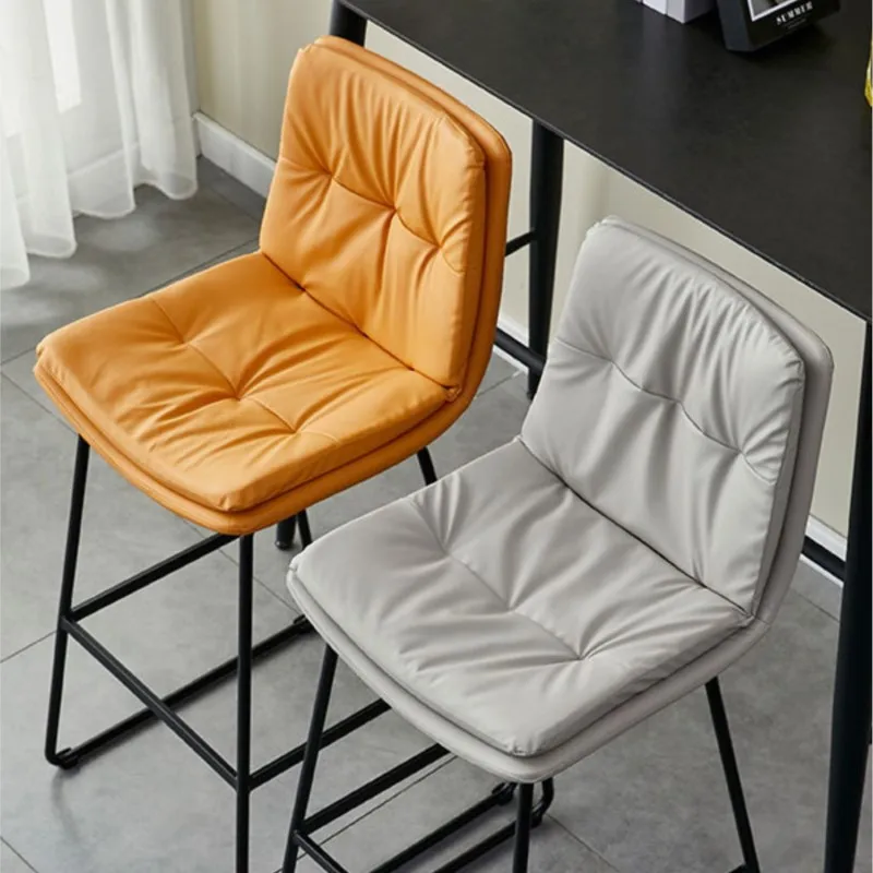 Nordic Luxury Bar Chairs Household High Stools Modern And Minimalist Bar Chairs Backrest Internet Famous Front Desk Chair