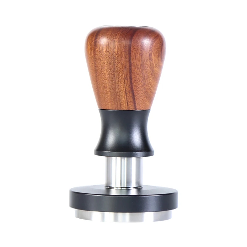 مكبس قهوة احترافي 58 ملم، ستانلس ستيل، مقبض خشب جو...