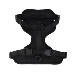 Breathable Lightweight Dog Harness with Adjustable Chest Strap for Outdoor Walks and Training (Black)