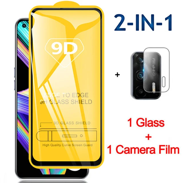 6-in-1 9D Screen Protectors for Realme GT 5G Neo 6 7 8 Pro Camera Lens Film for Realme 8i X2 Pro XT Narzo 30 Neo 2 C21 9i Glass 2-in-1