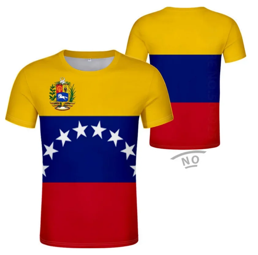 Maglietta Del Venezuela Fai Da Te Nome Personalizzato Gratuito Numero Ven T-Shirt Bandiera Della Nazione Ve Abbigliamento Fotografico Con Stampa Del C